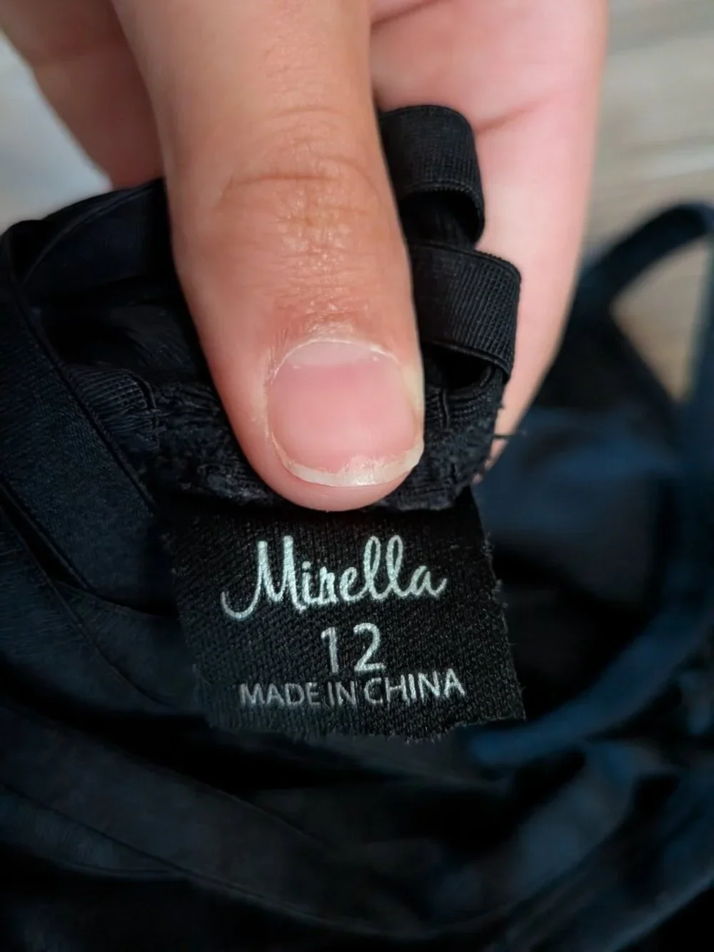 Mirella Girls Black Leotard